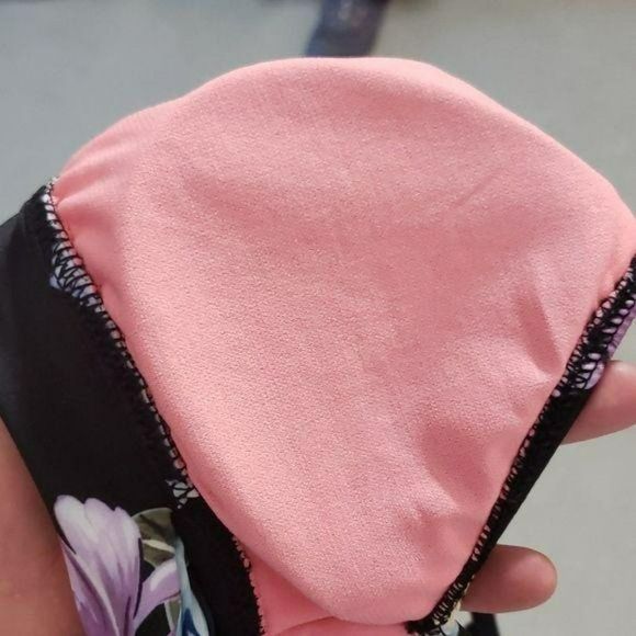 Kona Sol‎ Black Floral Halter Bikini Top - Picture 6 of 7